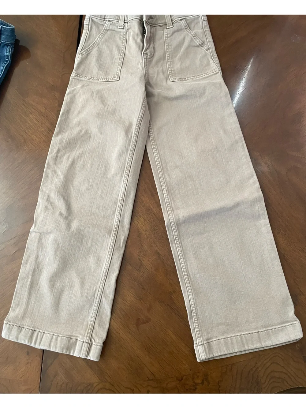 4 Pair Off Girl’s Jeans Light Wash Denim Jeans with Pink Embroidery